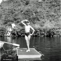 Alan posing swimsuit Athol Palace pond