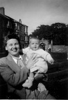 Mums caption is Fatty with Alan 1948 Millport Garrison