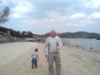 Dad beach thinking2 2009