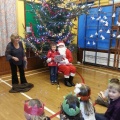 Logan with Santa school