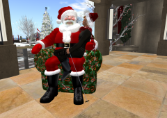 Me sitting on Santas Knee 001
