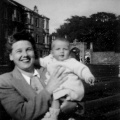 Mums caption is Fatty with Alan 1948 Millport Garrison