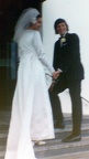 Me Lynda wedding on stepps blurry