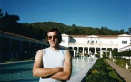 Alan in front of Getty Museum pool