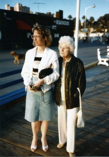 mum Janice Santa Monica Pier