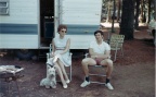 Alan Isobell Dixon Mcduff Toronto 1969 caption says  On a rare dry day at the trailer   prob written by Isobell
